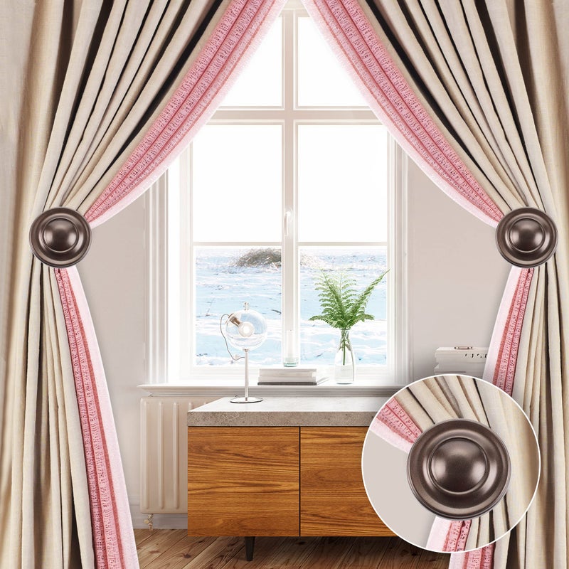 Deco Window Holdback/Curtain Tieback (Set of 2) Spin Medallion Brown Oil Rubbed - Image 2